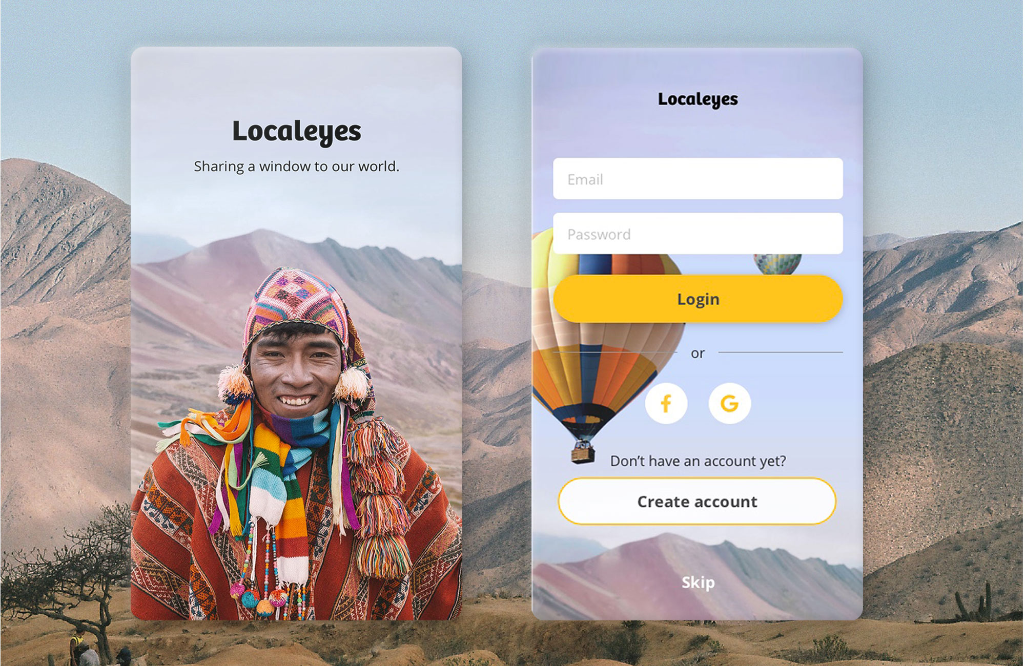 Localeyes screens